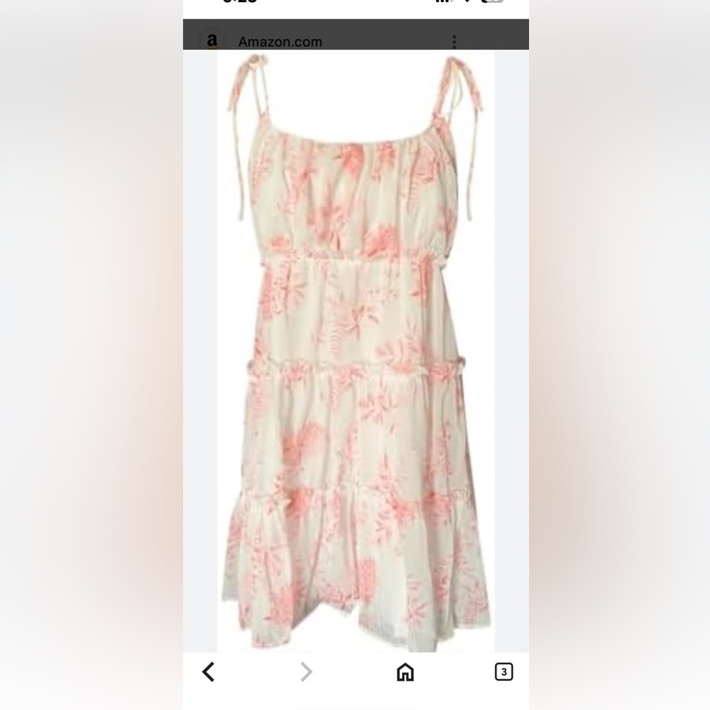 Floral Pink and White Dress